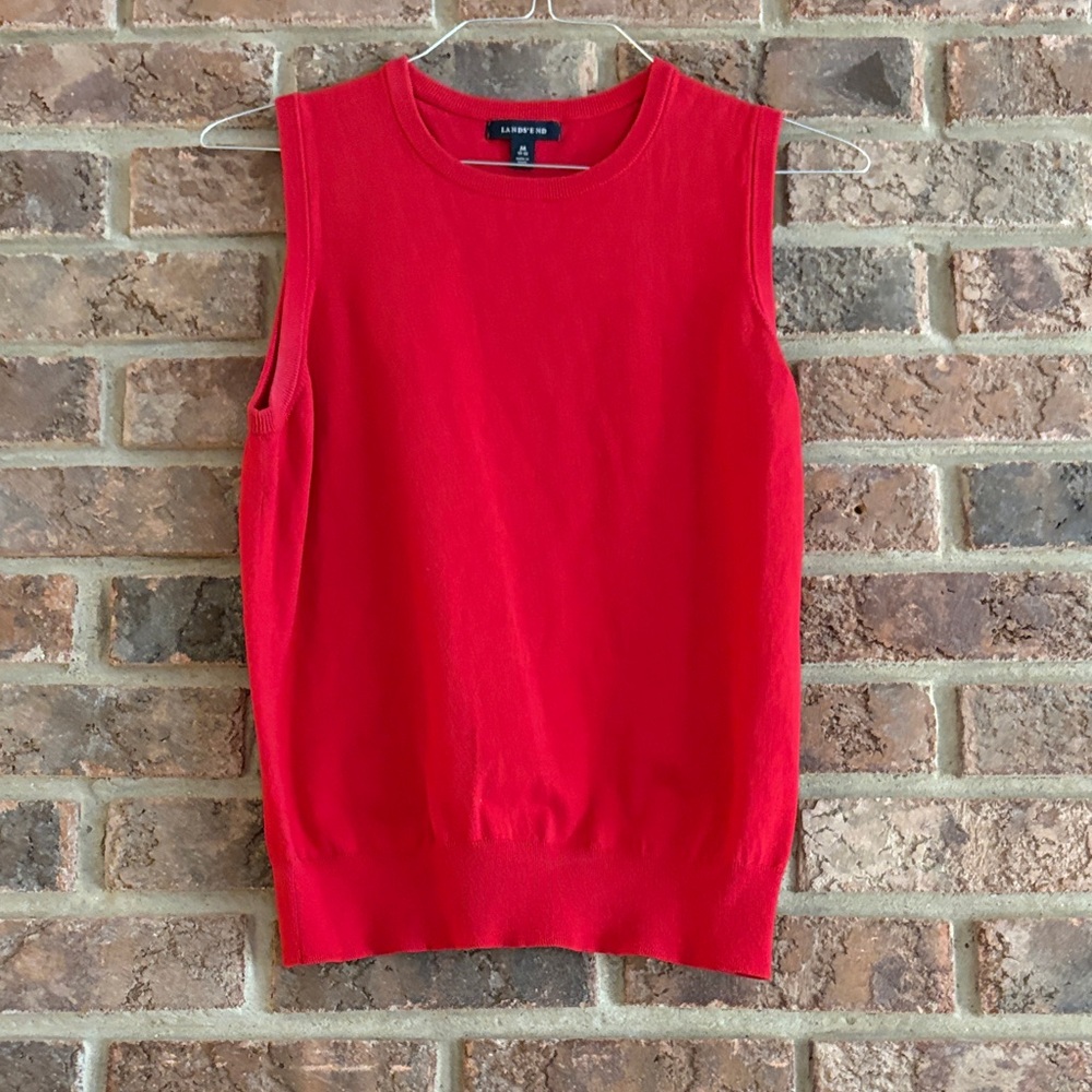 Lands' End Bright Red Knit Tank